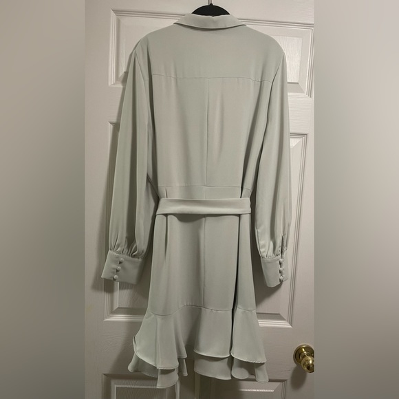 Alex Marie Women’s Jesse Long Sleeves Tie Waist Tiered Pleated Shirt Dress Sz 18 - Picture 6 of 14